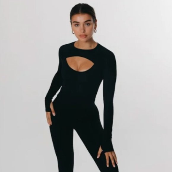 SKINLUXE Black Long Sleeve Cut Out Top by WeAreTALA (TALA) - Picture 1 of 6